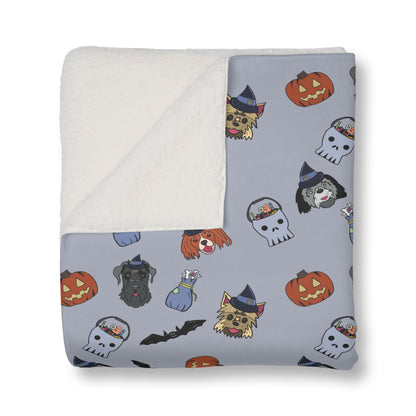 Spooky Pups Sherpa Blanket